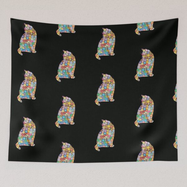 Item preview, Floral cat designed and sold by SusiMalt.