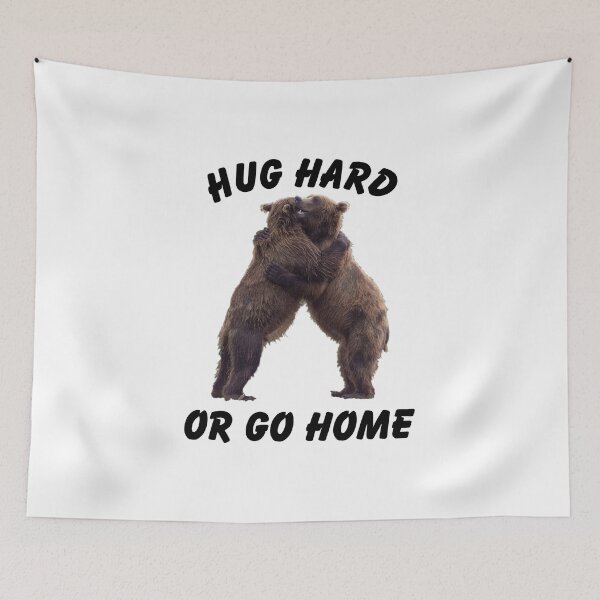 Item preview, HUG HARD OR GO HOME (black) designed and sold by Ethel Yarwood.