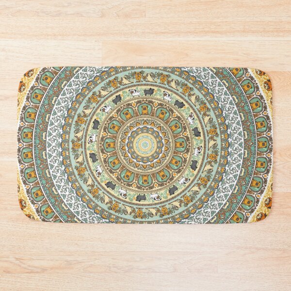 Item preview, Pug Yoga Medallion designed and sold by Huebucket.