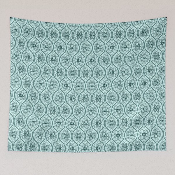 Item preview, Ornamental ombre ogee pattern in teal designed and sold by HannaPaulina.