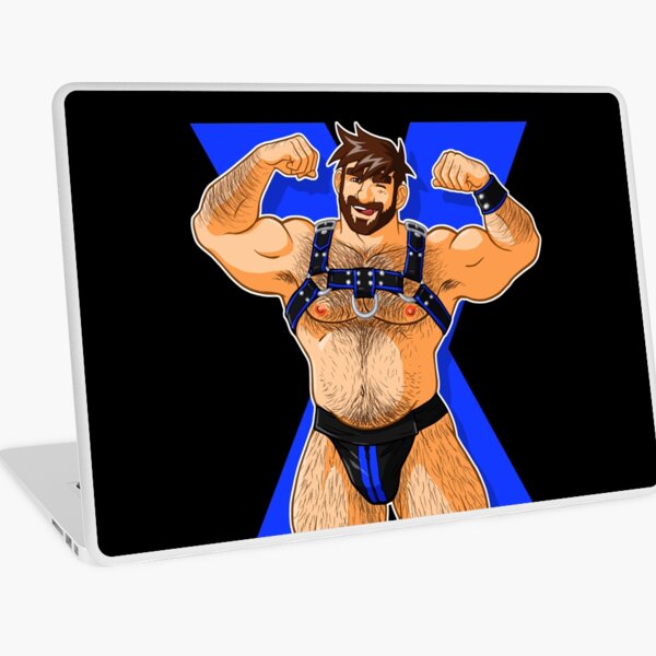 ADAM LIKES HARNESS - BLUE Laptop Skin