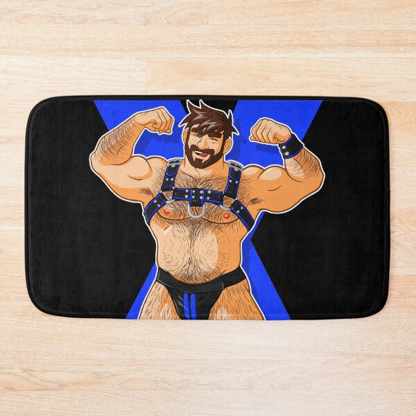 ADAM LIKES HARNESS - BLUE Bath Mat