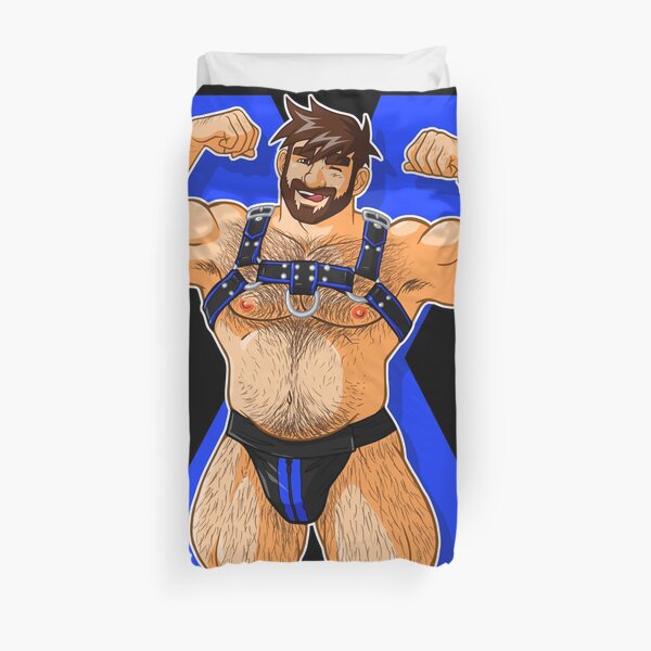 ADAM LIKES HARNESS - BLUE Duvet Cover