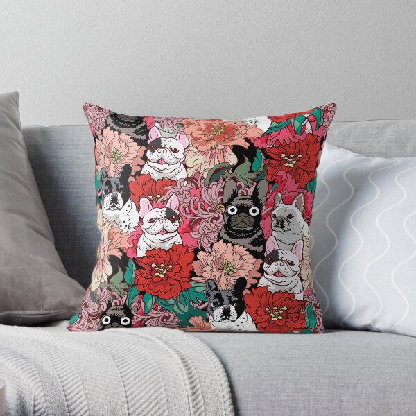 Because French Bulldog Throw Pillow