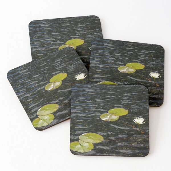 Item preview, Low Key Enigma - White Water Lily Emerging from Silky Depths designed and sold by Georgia Mizuleva.