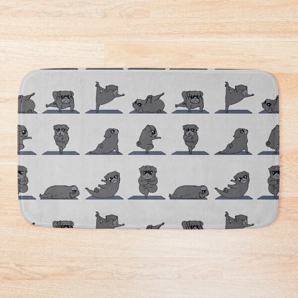 Item preview, Black Pug Yoga designed and sold by Huebucket.