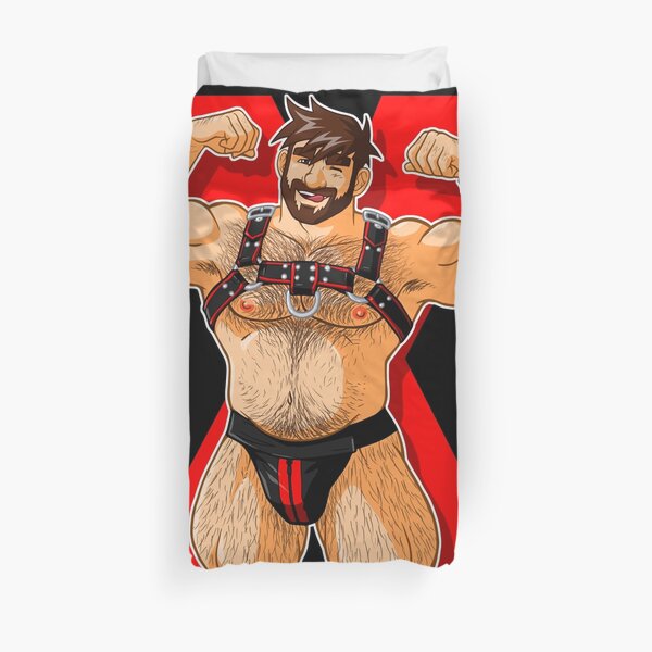 ADAM LIKES HARNESS - RED Duvet Cover