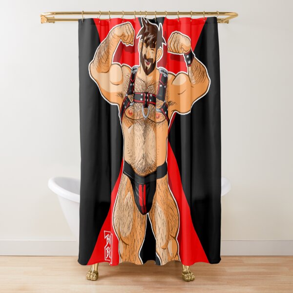 ADAM LIKES HARNESS - RED Shower Curtain