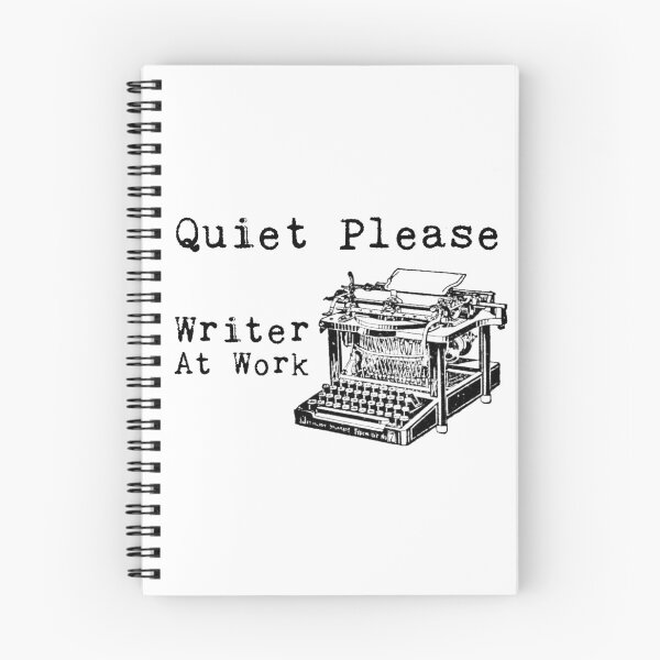 Item preview, Quiet Please, Writer At Work designed and sold by BehaveBookishly.
