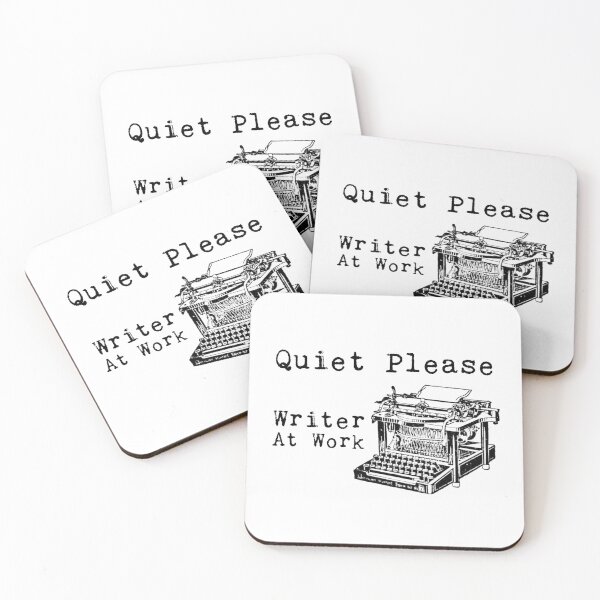 Item preview, Quiet Please, Writer At Work designed and sold by BehaveBookishly.