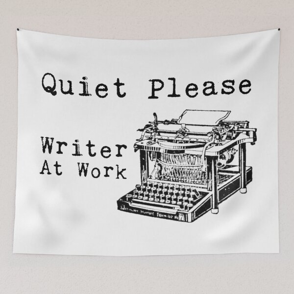 Item preview, Quiet Please, Writer At Work designed and sold by BehaveBookishly.