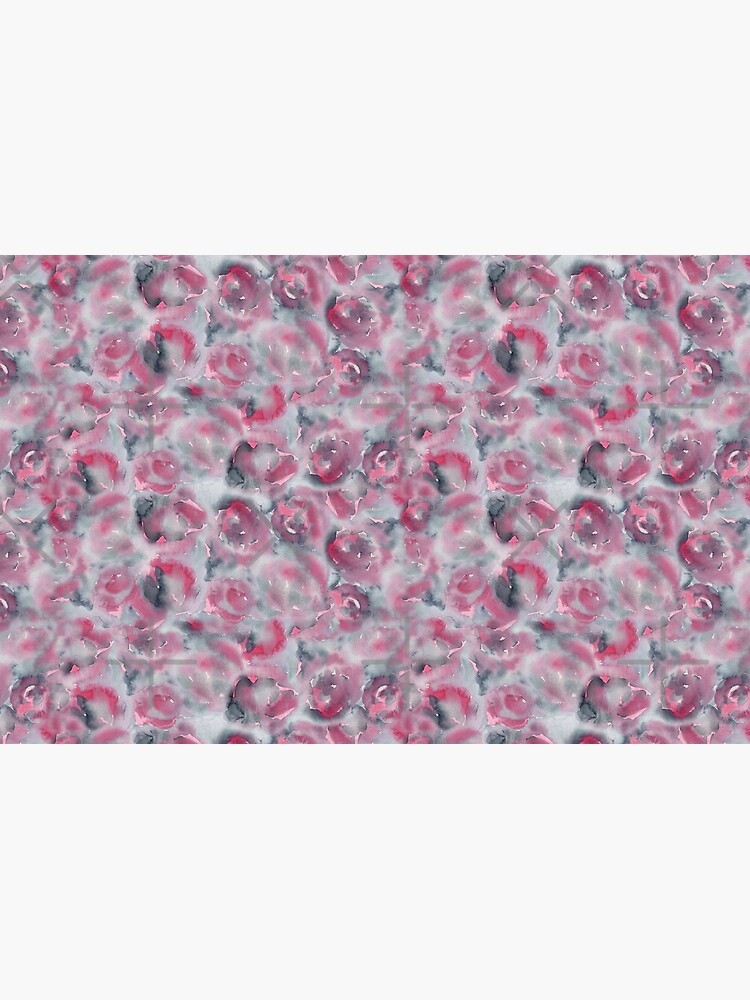 slate gray watercolor roses pattern by nobelbunt