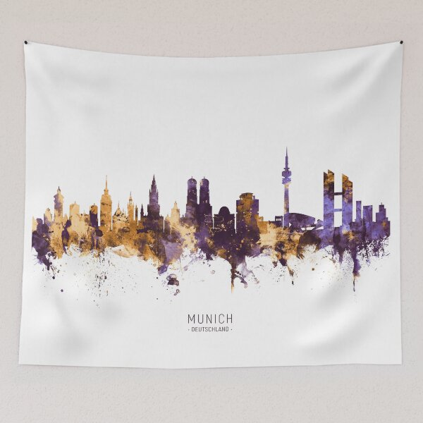 Item preview, Munich Germany Skyline designed and sold by ArtPrints.