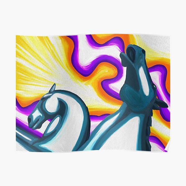 Daytime at the Kelpies Poster