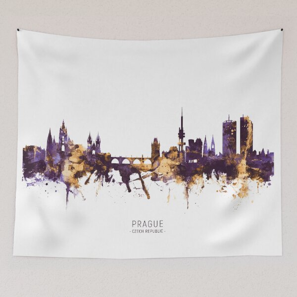 Item preview, Prague (Praha) Czech Republic Skyline designed and sold by ArtPrints.