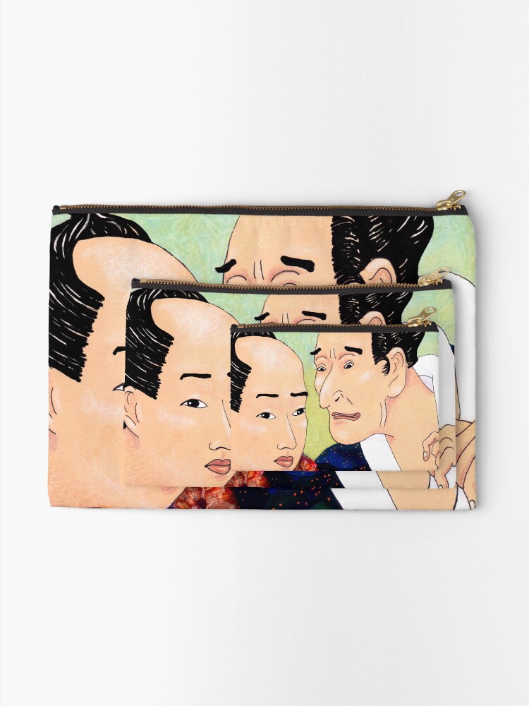 Alternate view of Mr Hokusai and Mr Hiroshige Zipper Pouch