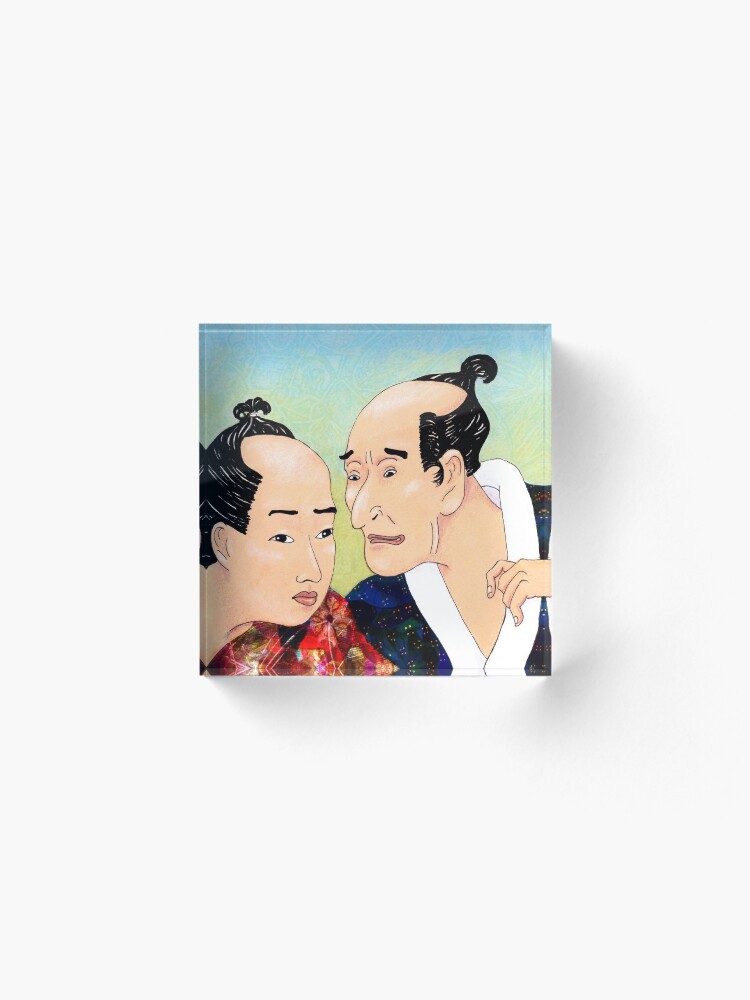 Alternate view of Mr Hokusai and Mr Hiroshige Acrylic Block