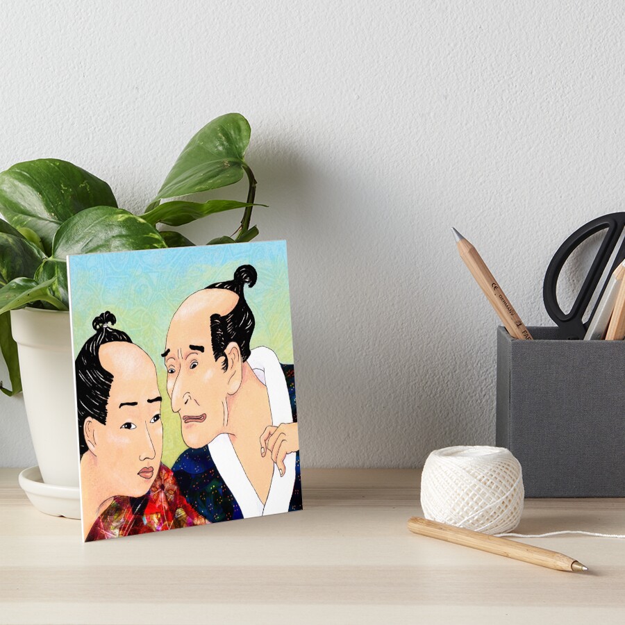Mr Hokusai and Mr Hiroshige Art Board Print