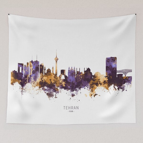 Item preview, Tehran Iran Skyline designed and sold by ArtPrints.