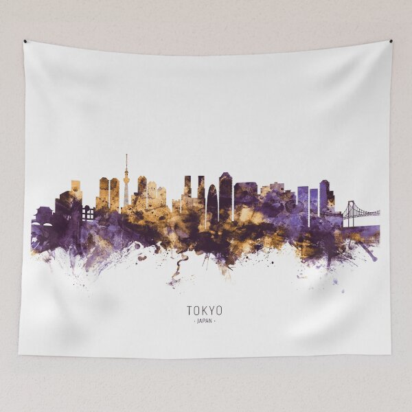 Artikelvorschau, Tokyo Japan Skyline entworfen und verkauft von ArtPrints.