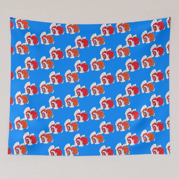 Item preview, Fancy Oranda Goldfish Pair Logo in black background designed and sold by Nosnah.