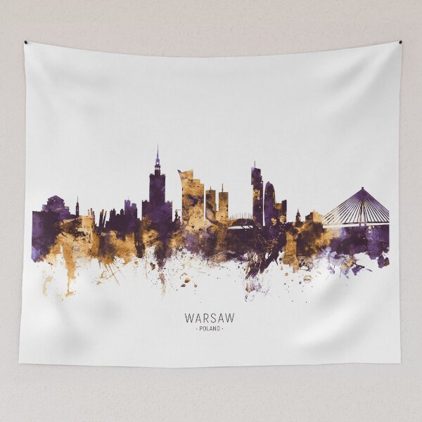Aperçu de l'œuvre Warsaw Poland Skyline créée et vendue par ArtPrints.