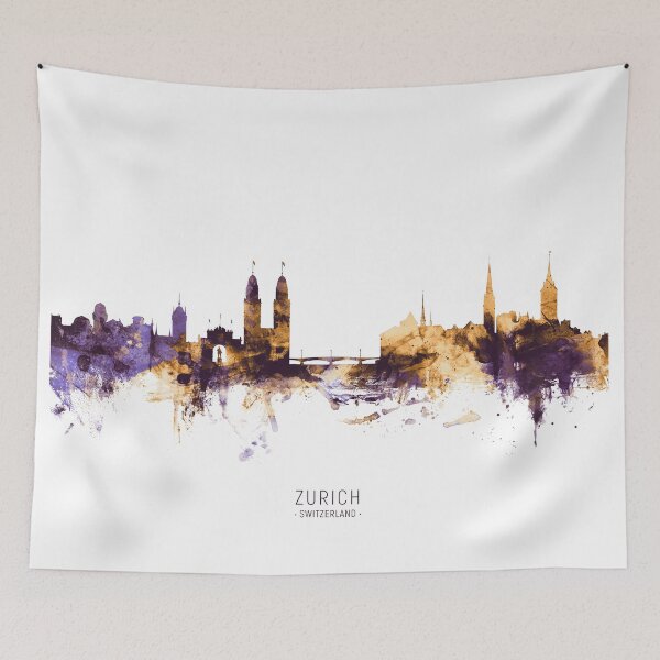 Item preview, Zurich Switzerland Skyline designed and sold by ArtPrints.