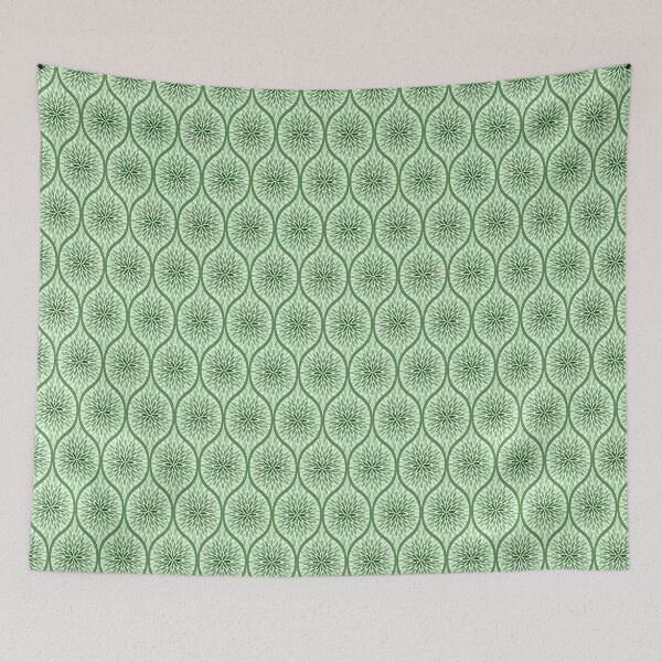 Item preview, Ornamental ombre ogee pattern in green designed and sold by HannaPaulina.