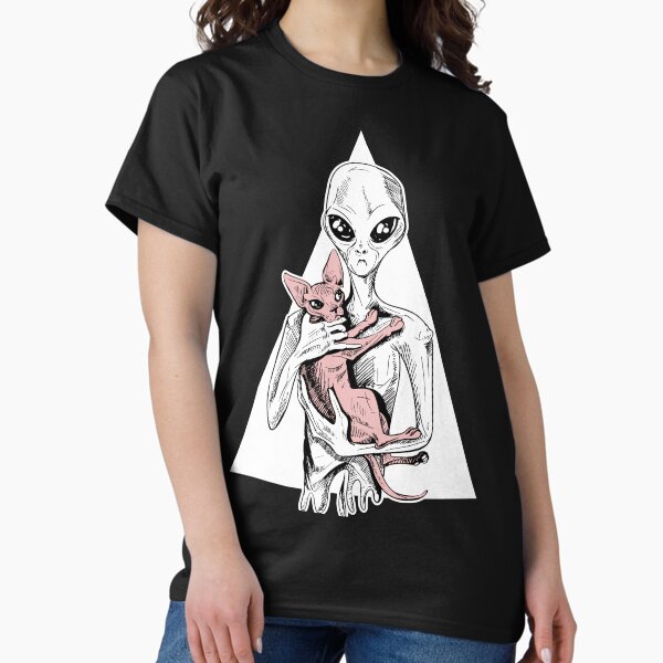 Item preview, Alien with sphynx cat designed and sold by Satine747.