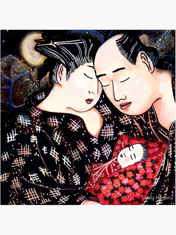 The Hokusai Family Has An Early Night by artforthesoul