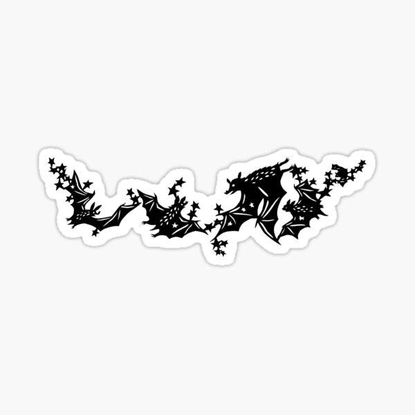 Bats and stars Sticker