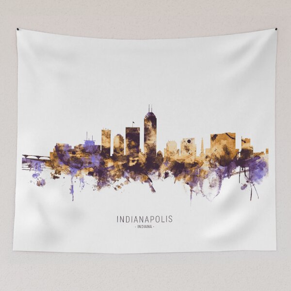 Aperçu de l'œuvre Indianapolis Indiana Skyline créée et vendue par ArtPrints.