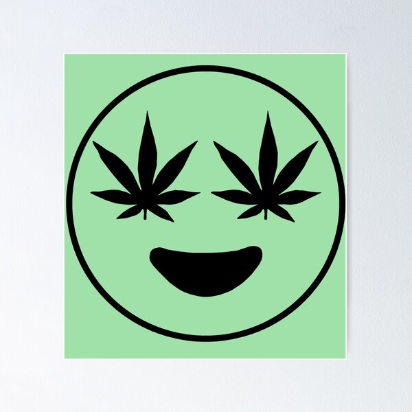 P sters Emoji De Cannabis Redbubble