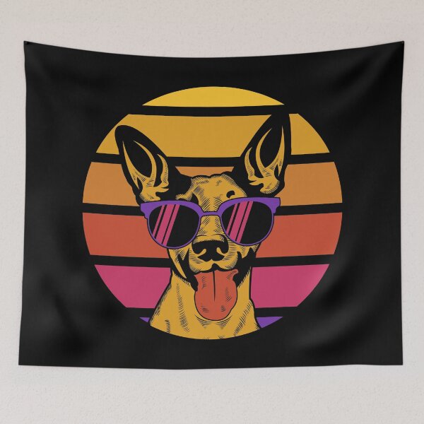 Item preview, Cool 80's Retro Sunset Dog designed and sold by Starquake.