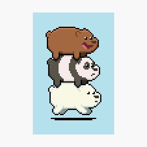 8-bit We Bare Bears  Art Board Print for Sale by theoluk