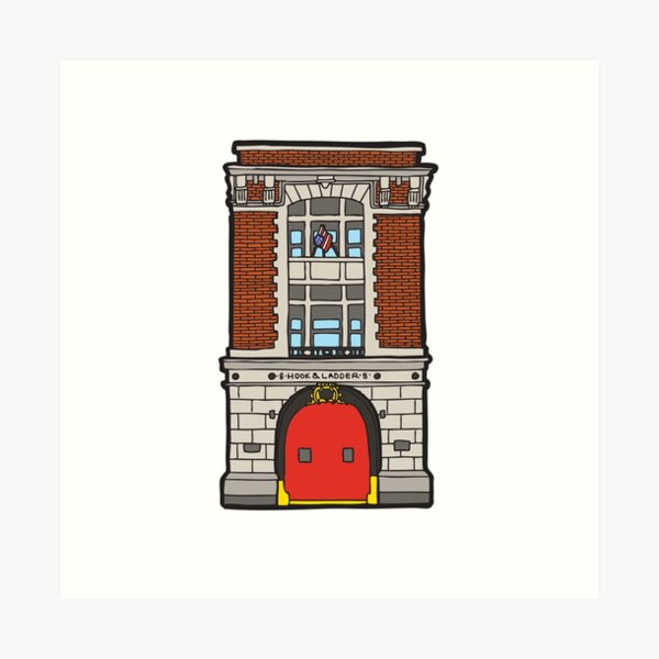 8 Hook & Ladder New York Fire Station Art Print