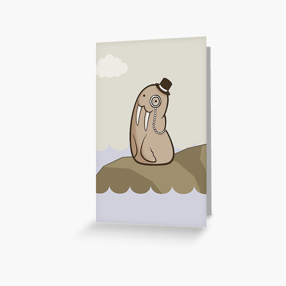 Dignified Walrus Greeting Card
