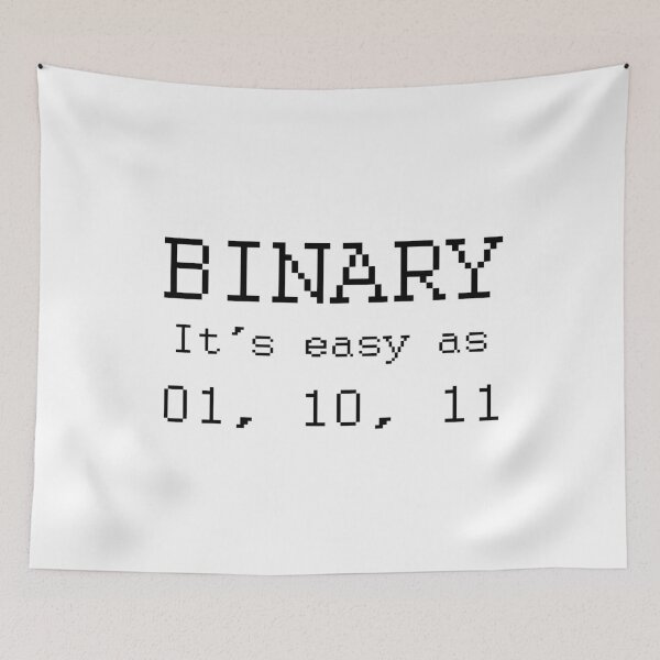 Item preview, Binary - It's Easy As 1, 2, 3 (01, 10, 11). (Black) designed and sold by TheLastStand.