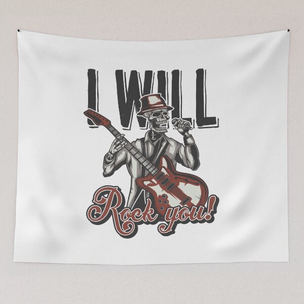 Item preview, I WILL ROCK YOU SKULL T-SHIRT PRESENT GIFT BIRTHDAY CHRISTMAS designed and sold by Timcito.
