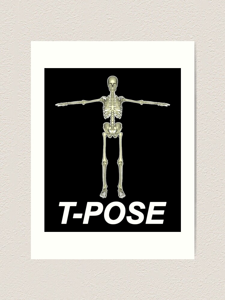 T Pose Art Print for Sale by WalrusClothesCo
