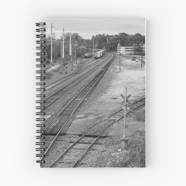 Item preview, Jeff City Railroad Tracks Grayscale designed and sold by mljdwhite.