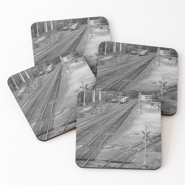 Item preview, Jeff City Railroad Tracks Grayscale designed and sold by mljdwhite.