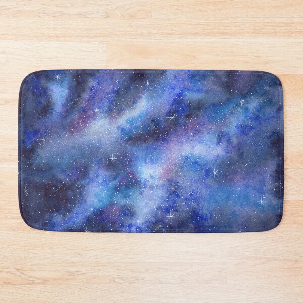 Item preview, Starry Blue Galaxy Watercolor Sky designed and sold by dragonstarart.