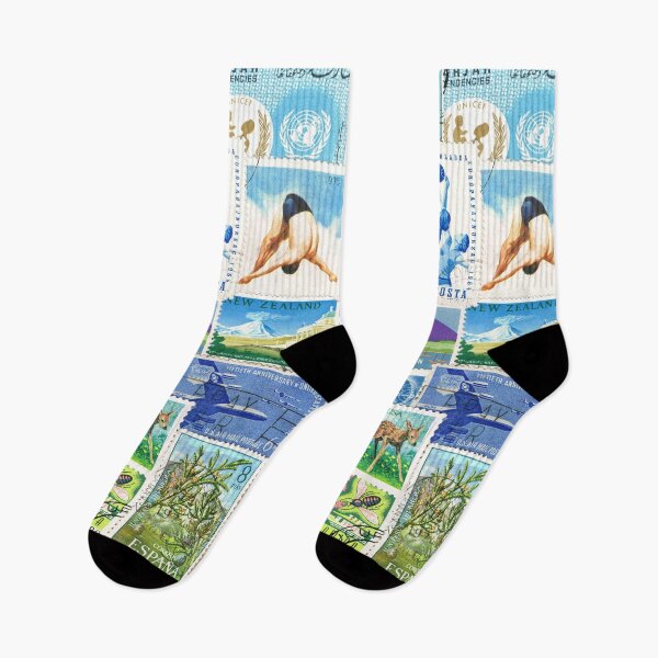 Item preview, Wild Swim - abstract postage stamp landscape designed and sold by tanglecrafts.