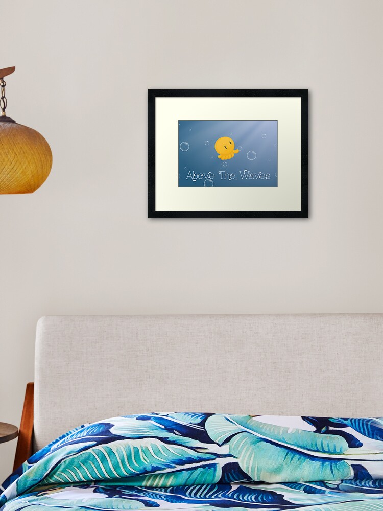 Thumbnail 1 of 7, Framed Art Print, Above The Waves designed and sold by Cheeseness.