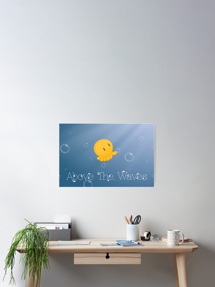 Thumbnail 1 of 3, Poster, Above The Waves designed and sold by Cheeseness.