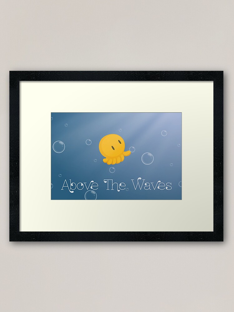 Thumbnail 2 of 7, Framed Art Print, Above The Waves designed and sold by Cheeseness.