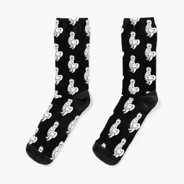 White Silkie Chicken Socks