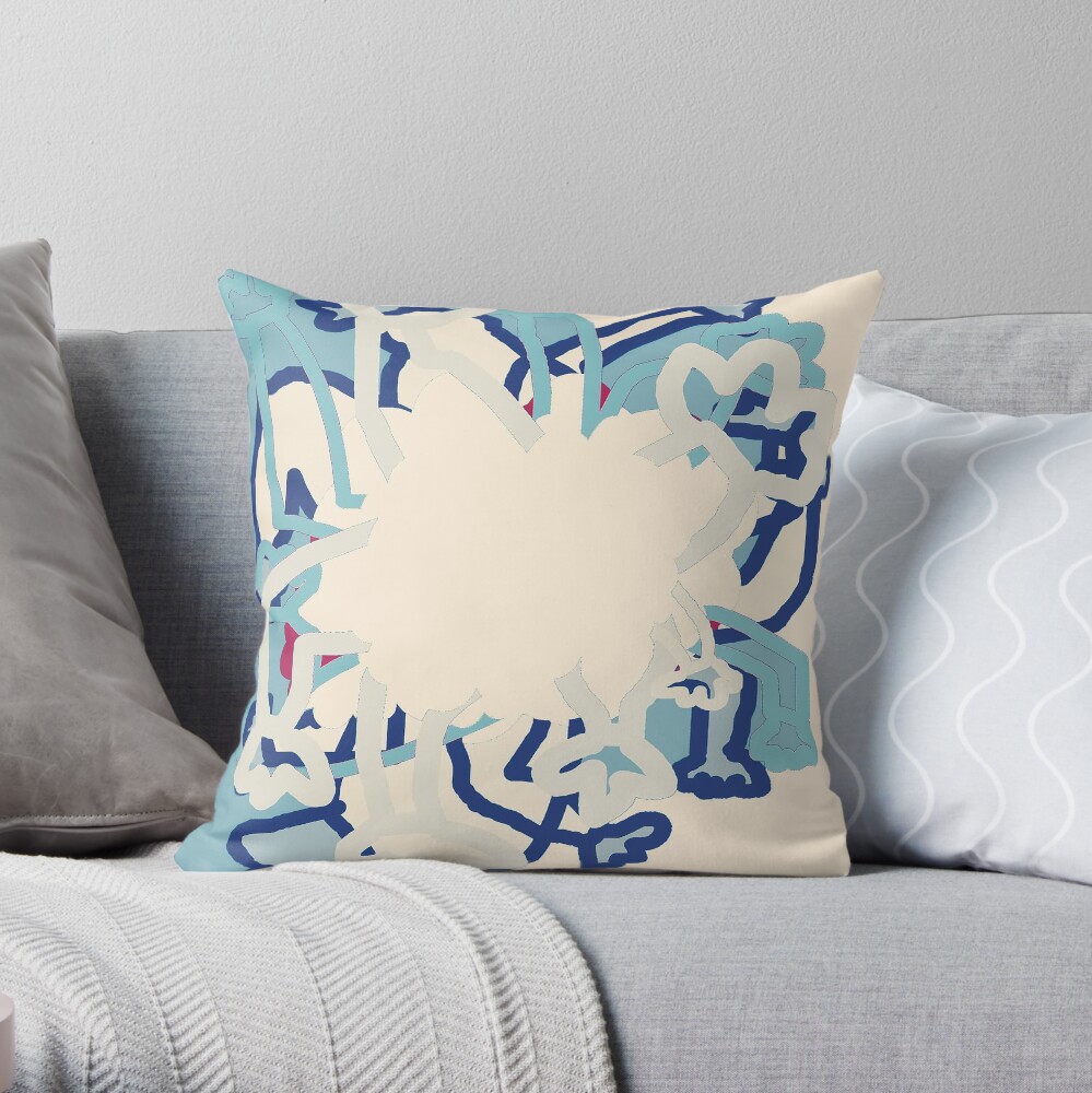 Digital Abstract Illustration, Rowdy Collection Designs Throw Pillow