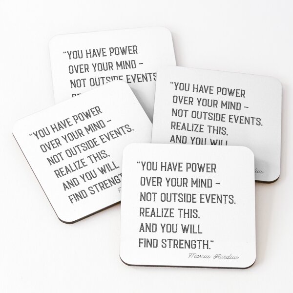 Item preview, 'You have power over your mind' Marcus Aurelius Quote designed and sold by knightsydesign.